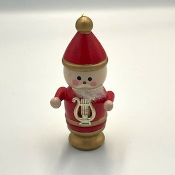 Vtg Wood Christmas Ornaments Hand Painted Santa Train Girl Doll Rocking Horse - Picture 4 of 9